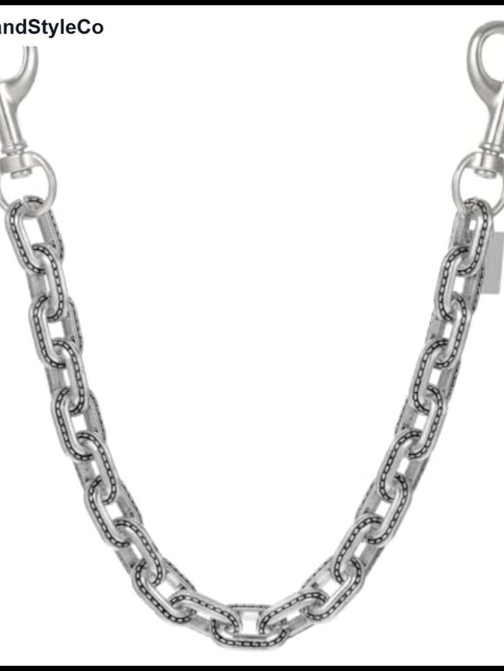 Silver chunky purse chain 13in